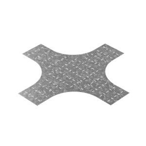 Донная вставка для крестообразного разветвителя лотков НЛО 500 мм, толщ. 1,0 Сендзимир цинк, 041375 | ДВХЛНЛО-500-1,0-R330-СЦ Ostec