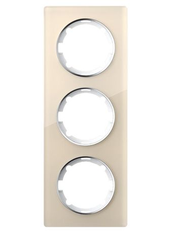 Рамка 3-м Garda вертикал. стеклянная беж. 2E52311301 OneKeyElectro 2234947 ССТ