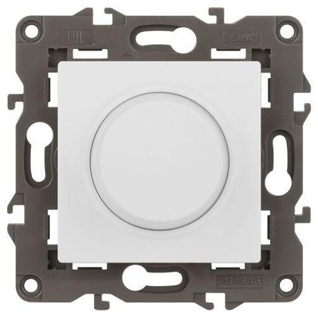 Светорегулятор Elegance 14-4101-01М поворотно-нажимной, 400ВА 230В, белый матовый | Б0065779 ЭРА