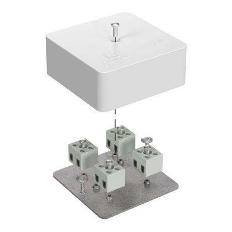 Коробка огнестойкая для кабель-канала 40-0450-FR2.5-8 Е15-Е60 (латунь) 75х75х30 IP42 8p, 2.5 мм.кв.| 40-0450-FR2.5-8-Е60 | Промрукав Строитель