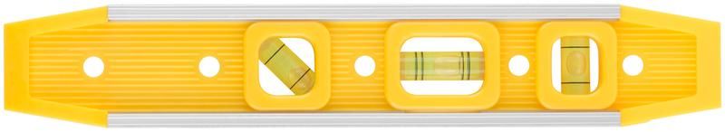 Уровень ''Торпедо'' пластиковый, 3 глазка, магнитный, с алюминиевой рамкой 225 мм - 18602 РОС