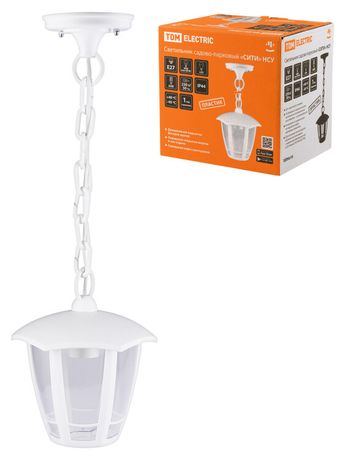 Светильник садово-парковый "СИТИ" НСУ 07-60-002 У1 6-ти гранник подвесной белый | SQ0330-1318 TDM