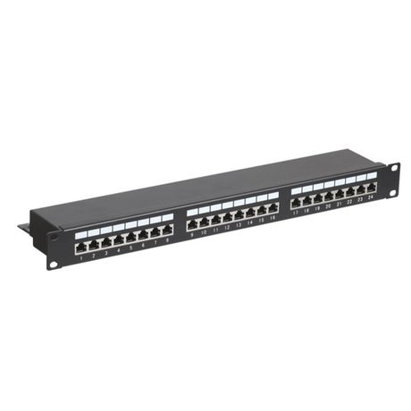 Панель коммутационная 19", 1U, 24 порта, F/UTP, RJ-45, CAT 5e REXANT PRO | 02-0041 MEET