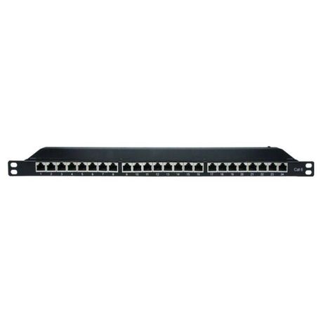 Патч-панель 19", 0.5 U,CAT6, 24 порта RJ45, экранированная | RN6PPF2405 DKC ДКС