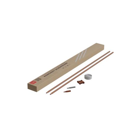 Комплект заземления из 2 стержней d16мм L=3м безмуфтовый (конус морзе) KTZ-D16-L3 SCU КМ MA0794 КМ-Профиль