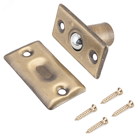 Фиксатор дверной шариковый, СТАНДАРТ 588 AB старая бронза - 12589 ПТК