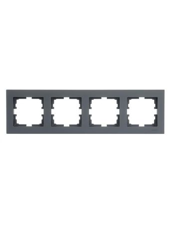 Рамка 4-местн. горизонт. VESNA графит LEZARD 742-3400-149