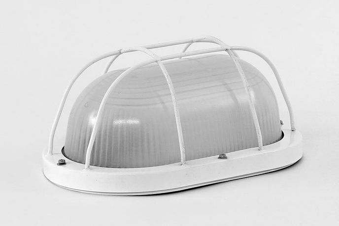 Светильник НПП 03-60-1402 60Вт E27 IP65 промышленный накладной овал решетка Владасвет 11647 СТЗ