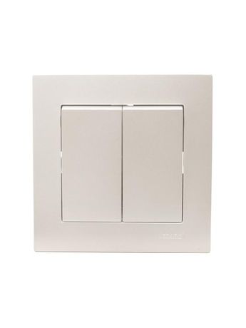 Выключатель 2-кл. СП Vesna механизм жемчуж./бел. перламутр. LEZARD 742-3088-101
