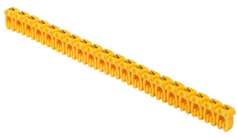 Маркер открытого типа KE 0,75-1,5мм2 символ 'V' (200шт/упак) IEK - UMK-KE1-V