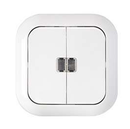 Выключатель 2-кл. СП 10А с подсветкой бел. Bylectrica С5 10-233