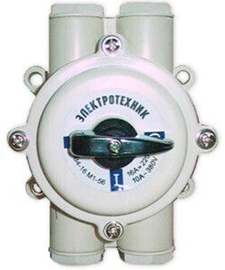 Выключатель пакетный ПВ4-16А в пл. корп. IP56 Электротехник ET002667