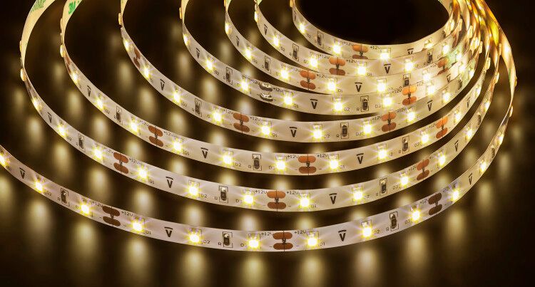 Лента светодиодная NLS-3528WW60-4,8-IP20-12V R5 4,8Вт 12В 3000К IP20 5м | 71402 Navigator 18187 NLS-3528