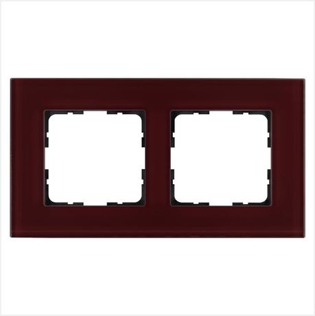 Рамка 2-постовая, стекло цвет Гранатовый - G1002GH Jasmart