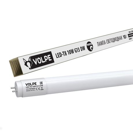 Лампа светодиодная LED-T8-10W/DW/G13/FR/FIX/N матовый рассеиватель. Дневной свет. Цоколь G13 неповоротный. ТМ Volpe. - UL-00001455 Uniel