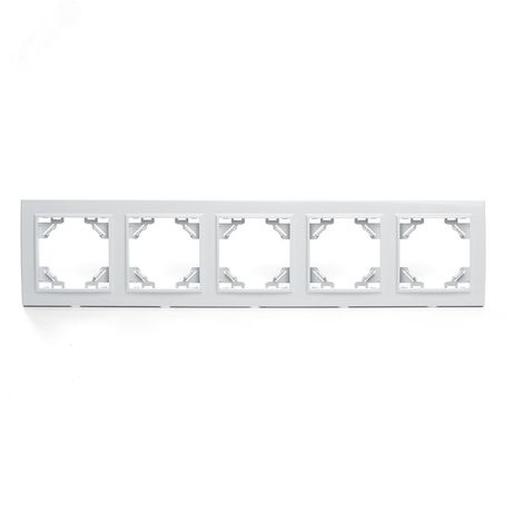 Рамка пятиместная горизонтальная, серия Эрна, PFR00-9005-01, белый | 39620 STEKKER FERON PFR00-9005-01