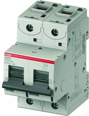 Выключатель автоматический двухполюсный S802S 10А C 50кА (S802S C10) | 2CCS862001R0104 ABB