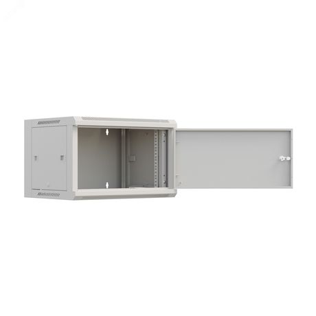 Шкаф настенный телекоммуникационный NTSS W 18U 600х450х964мм, 2 профиля 19, дверь сплошная металл, боковые стенки съемные, разобранный, серый RAL 7035 - УТ000011936 NTSS-W18U6045FD