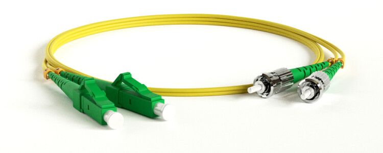 FC-D2-9-LC/AR-ST/AR-H-2M-LSZH-YL Патч-корд волоконно-оптический (шнур) SM 9/125 (OS2), LC/APC-ST/APC, 2.0 мм, duplex, LSZH, 2 м | 27795 Hyperline