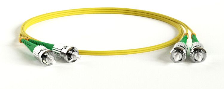 Патч-корд FC-D2-9-ST/AR-ST/AR-H-5M-LSZH-YL волоконно-оптический (шнур) SM 9/125 (OS2), ST/APC-ST/APC, 2.0 мм, duplex, LSZH, 5 м | 238488 Hyperline