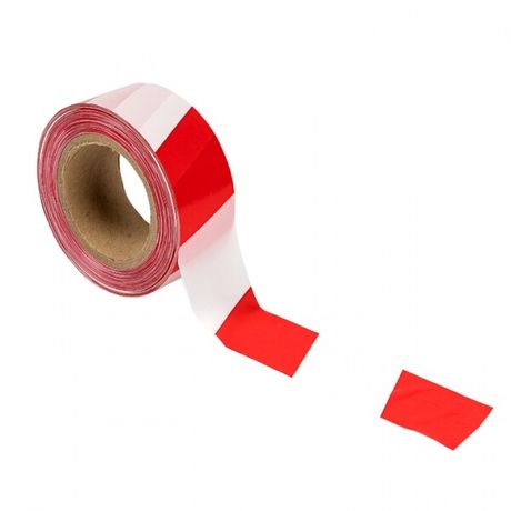 Лента оградительная ЛО "Красно-белая" 50х100 Basic | lo-50x100-bas EKF