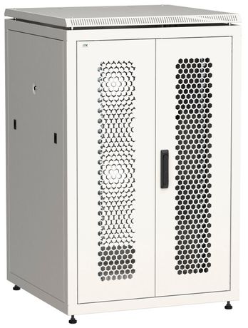 Шкаф сетевой 19' LINEA N 24U 800х800мм двустворчатая перфорированная дверь задняя серый - LN35-24U88-2PP IEK