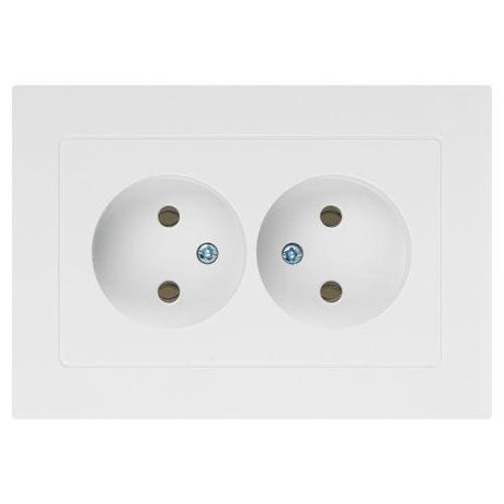 Розетка однофазная скрытого монтажа, в рамку без шторок белый 16А 250В IP20 винтовые зажимы 6-204-01 Intro Accent - Б0063447 ЭРА