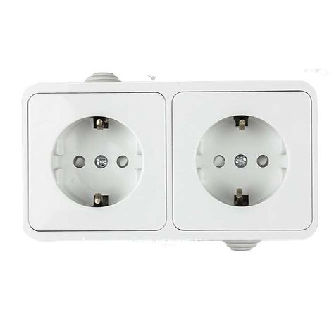 Розетка 2-м AQUA защ. шторки с заземл. п / герм 3123 бел. ASD IN HOME 4690612003467