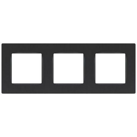 Рамка для розеток и выключателей Серия 12 12-5203-12 на 3 поста, Классик, графит | Б0067729 ЭРА