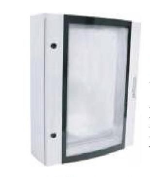 Корпус щита распределительного 400х650х150мм монтажная панель навесной металл прозр. дверца из гнутого стекла сер. Cetinkaya Pano CPD4006515SUM