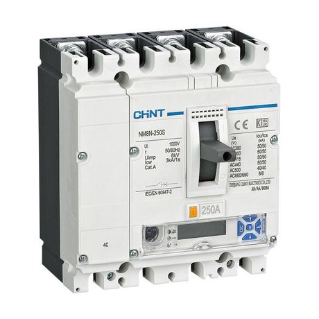 Выключатель автоматический NM8N-250H EM 4P 32А 100кА с электр. расцепителем, LCD (R) | 271406 CHINT
