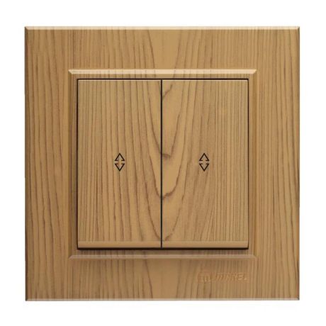 Переключатель 2-кл. СП Karea 10А IP20 дуб Makel 56101026