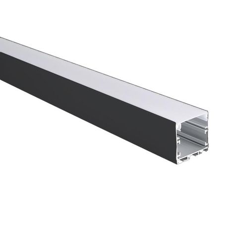 Профиль алюминиевый PAL 3535-BLACK (комплект) накладной 2м анод. | .5059054 Jazzway