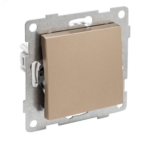 Выключатель 2-х полюсный одноклавишный Ugra, механизм, 10А, 250В, шампань - С11В5-027 GUSI