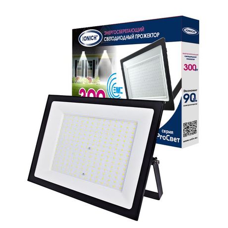 Прожектор светодиодный IFL-300-865-BL-IP65-ProСвет 300Вт 6500К IP65 27000лм IONICH 1659