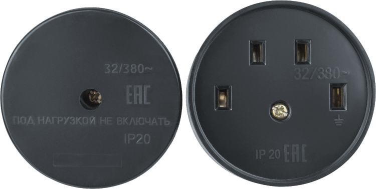 Розетка 14 349 NCA-C04-32A-380-BL IP20 черн. Navigator 14349