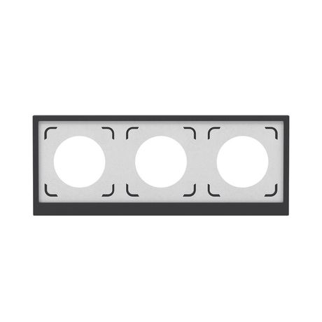 Рамка 3 поста IP44, KANT, черный уголь - 7012946 ДКС DKC арт. 7012946