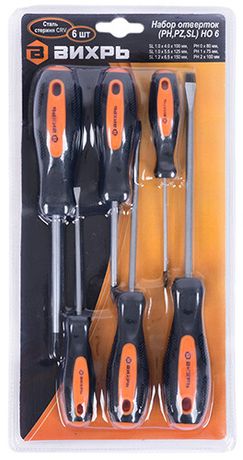 Набор отвёрток (PH,PZ,SL) НО 6 | 73/6/2/13 ВИХРЬ