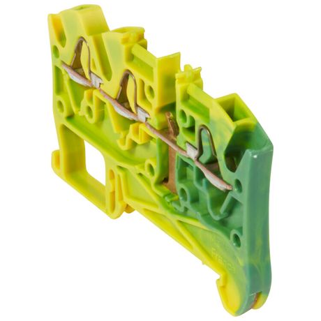 Пружинная клемма Viking 3 - заземляющая однополюсная проводника шаг 5 мм желто-зеленый | 037210 Legrand