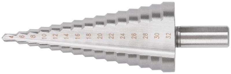 Сверло ступенчатое HSS (Р6М5) по металлу, 15 ступеней, 4-32 мм - 36400 РОС