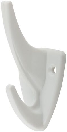 Крючок-вешалка 2-рожковый пластиковый бел. КУРС 66845