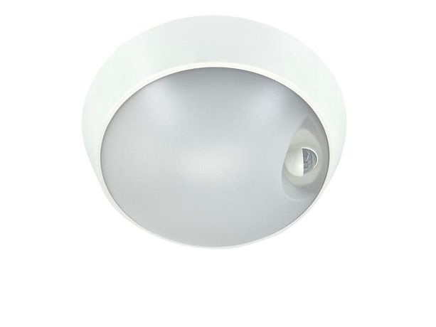 Светильник светодиодный WP 15 C 12W OP 840 D220 WH MDM 220х80мм 12Вт 4000К IP65 ЖКХ круглый пылевлагозащ. с датчиком движения бел.   15071523453