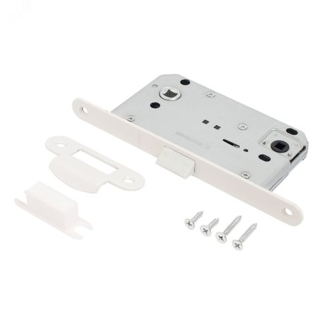 Защёлка АЛЛЮР АРТ 5300-P-WC W матовый белый с фиксатором - 14901 ПТК