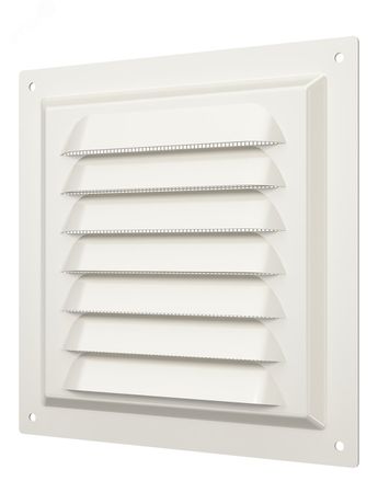 Решетка вентиляционная вытяжная стальная с покрытием полимерной эмалью и сеткой 150х150, цвет Слоновая кость - 1515МЭ Ivory ЭРА 18960