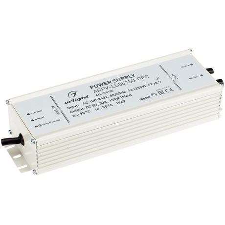 Блок питания ARPV-LG05150-PFC (5V, 30.0A, 150W) (ARL, IP67 Металл, 5 лет) - 015755 Arlight
