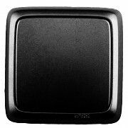 Выключатель открытой установки, одноклавишный, с изолирующей пластиной, цвет черный | ВА10-113-08 HEGEL