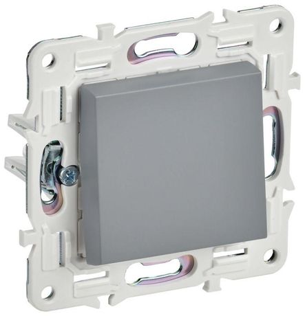 Выключатель кнопочный 1-кл. SKANDY 10А SK-V14Gr сер. IEK SK-V17-0-10-K03