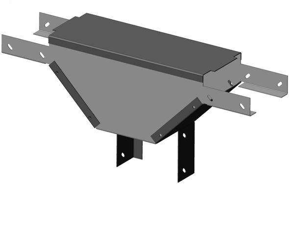 Отвод тройниковый замковый с разворотом трассы на 90 вниз ОТЗРН 150х65 УТ1.5 оцинкованный лист(толщина покрытия 10 -18мкм) S1.5 - П0000024810 Завод ЭМИ Курган