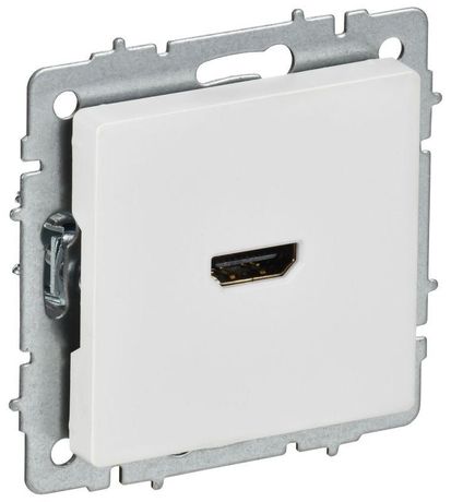Розетка HDMI СП BRITE РHDMI-0-БрАБ механизм арктич. бел. IEK BR-H10-K91