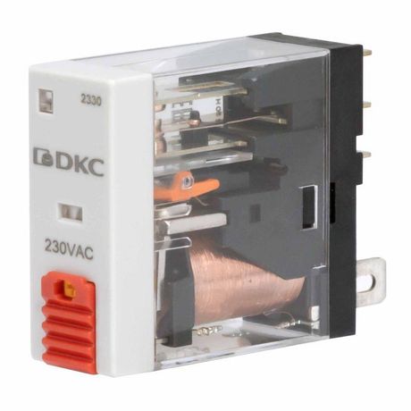 Реле миниатюрное промышленное, 1CO, ком. ток 12А, AgSnO , напряжение 115V AC, опция: тест-кнопка+светодиод - IR-115AC-1CO-D ДКС